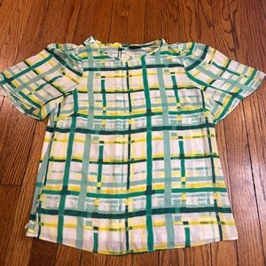 Ann Taylor Plaid Blouse